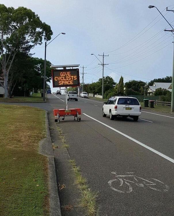 give cyclists space