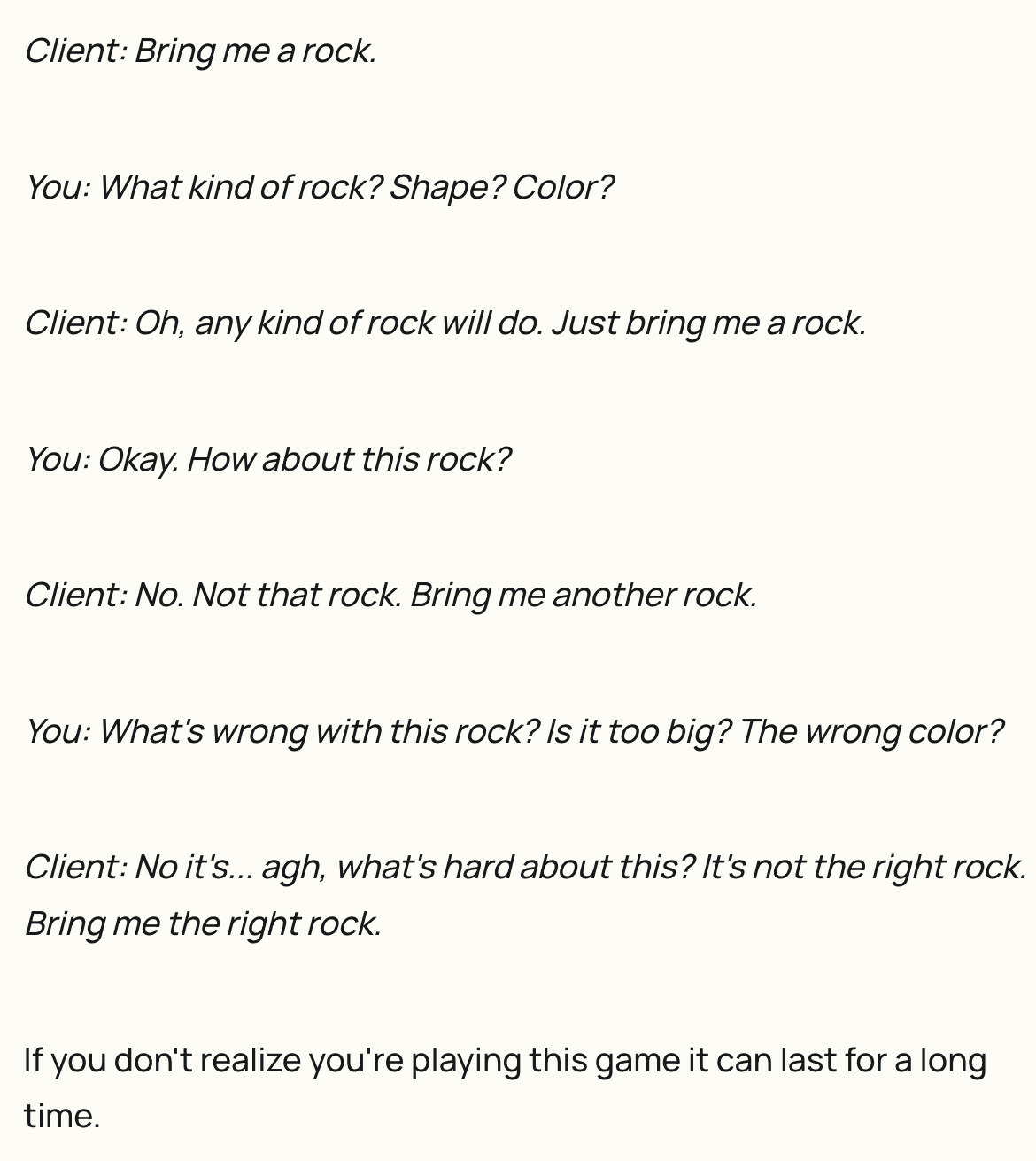 bring me a rock